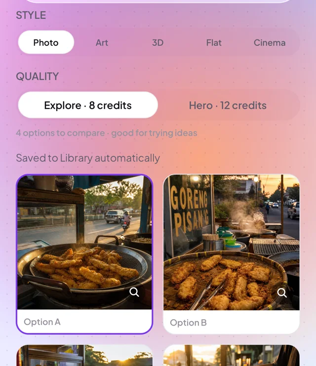 Image Generator with photo results